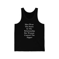 Unisex Jersey Tank Quote Relationship Man Woman