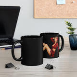 Pin-up Girl On Black Coffee mug