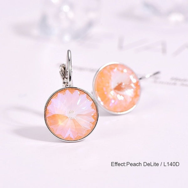 Crystals Dangle Earrings Effect: Peach DeLite