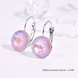 Crystals Dangle Earrings Effect: Lavender DeLite / L144D