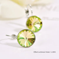 Crystals Dangle Earrings Effect: Luminous Green
