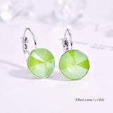 Crystals Dangle Earrings Effect: Lime / L125S