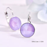 Crystals Dangle Earrings Effect: Lilac / L126S
