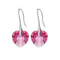 BAFFIN Drop Earrings Hanging Hearts Crystals From Swarovski For Women Party Hot Selling Silver Color Ear Jewelry Friends Gift