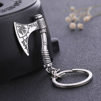 Teamer Vintage Valknut Triquetra Axe Pendant Keychain Antique Charm Keyholder Compass Celtics Knot Wicca Viking Jewelry for Bag