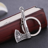 Teamer Vintage Valknut Triquetra Axe Pendant Keychain Antique Charm Keyholder Compass Celtics Knot Wicca Viking Jewelry for Bag