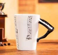 Creative Music Violin Style Guitar Ceramic Mug for Coffee & Tea