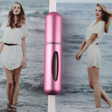 5ml Perfume Bottle Mini Metal Sprayer Refillable Shiny Pink