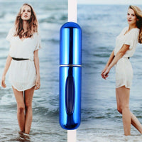 5ml Perfume Bottle Mini Metal Sprayer Refillable Shiny Royal Blue