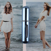 5ml Perfume Bottle Mini Metal Sprayer Refillable Shiny Sky Blue