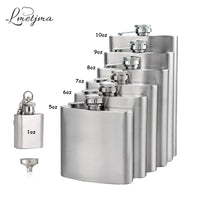 Stainless Steel Pocket Hip Flask with Funnel and Screw Cap | For Alcohol, Whiskey
